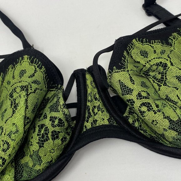 Agent Provocateur Electra Green Black Bra 36DD - Picture 10 of 14